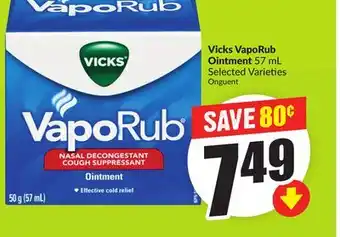 Chalo FreshCo Vicks VapoRub Ointment 57 mL Selected Varieties offer