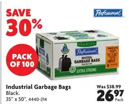 Home Hardware PROFESSIONAL Industrial Garbage Bags offer