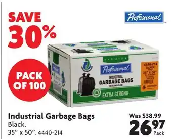 Home Hardware PROFESSIONAL Industrial Garbage Bags offer