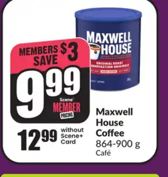 Chalo FreshCo Maxwell House Coffee 864-900 g offer