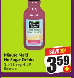 Chalo FreshCo Minute Maid No Sugar Drinks 1.54 L offer