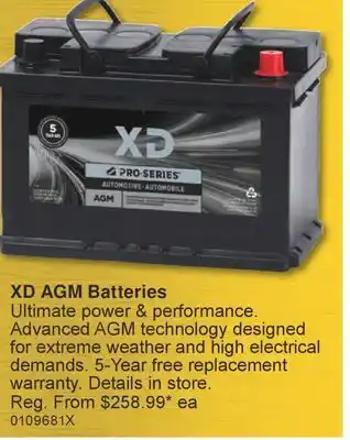 PartSource XD AGM Batteries offer