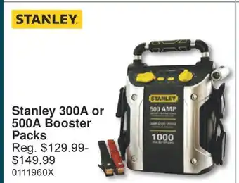 PartSource Stanley 300A or 500A Booster Packs offer