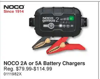 PartSource NOCO 2A or 5A Battery Chargers offer