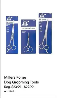 Petvalu Millers Forge Dog Grooming Tools offer