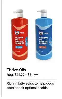 Petvalu Thrive Oils offer