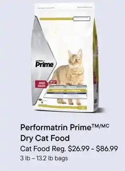 Petvalu Performatrin PrimeTM/MC Dry Cat Food offer