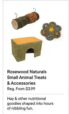 Petvalu Rosewood Naturals Small Animal Treats & Accessories offer