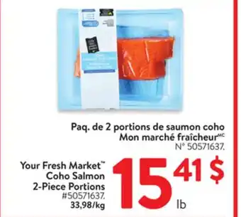 Walmart Your Fresh Market Coho Salmon 2-Piece Portions offer