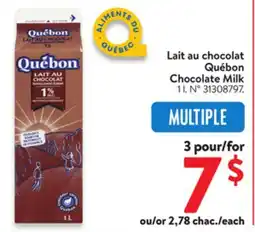 Walmart Québon Chocolate Milk offer