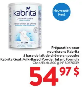 Walmart Kabrita Goat Milk-Based Infant Formula offer