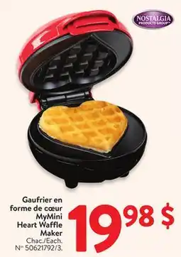 Walmart MyMini Heart Waffle Maker offer