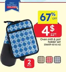 Rossy Oven mitt & pot holder set offer