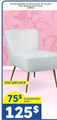 Rossy Faux sherling accent chair offer