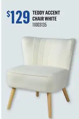 Canac Teddy Accent Chair White offer