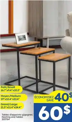 Rossy Nesting end tables offer