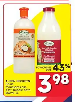 Rossy ALPEN SECRETS Asst. bubble bath offer