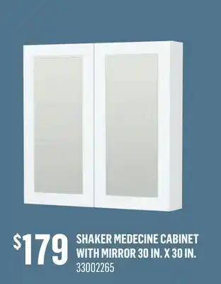 Canac Shaker Medecine Cabinet with Mirror 30 in. x 30 in offer