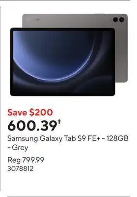 Staples Samsung Galaxy Tab S9 FE+ - 128GB - Grey offer