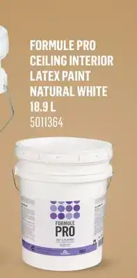 Canac Formule Pro Ceiling Interior Latex Paint Natural White 18.9 L offer