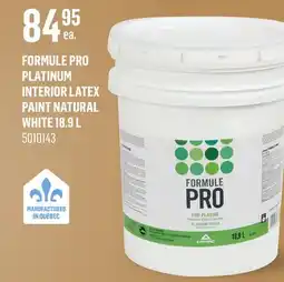 Canac Formule Pro Platinum Interior Latex Paint Natural White 18.9 L offer