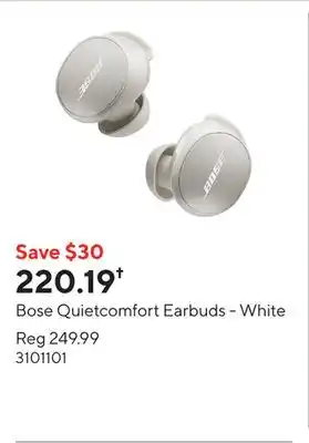 Staples Bose Quietcomfort Earbuds - White offer