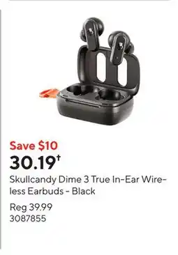 Staples Skullcandy Dime 3 True In-Ear Wireless Earbuds - Black offer