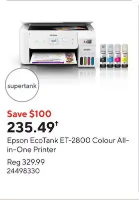 Staples Epson EcoTank ET-2800 Colour All-in-One Printer offer