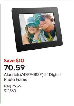 Staples Aluratek (ADPF08SF) 8 Digital Photo Frame offer