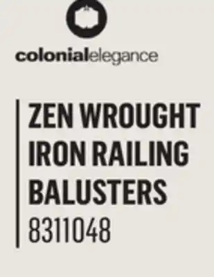 Canac Zen Wrought Iron Railing Balusters offer