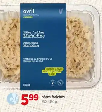 Avril pâtes fraîches offer