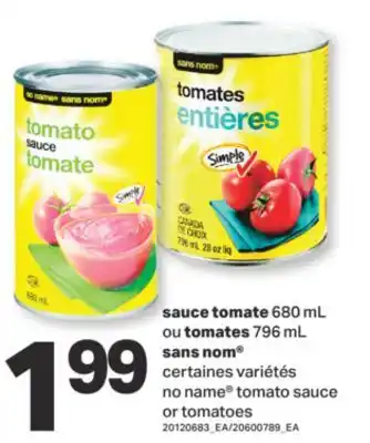 L'Intermarché SAUCE TOMATE 680 ML OU TOMATES 796 ML offer