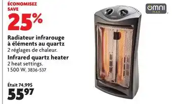 Home Hardware OMNIMAX Infrared quartz heater offer