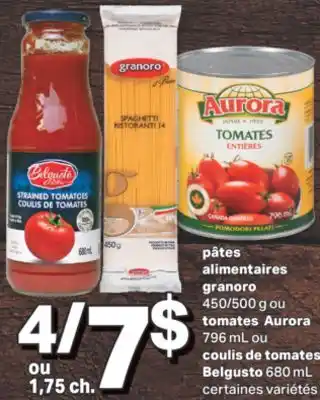 L'Intermarché PÂTES ALIMENTAIRES, 450/500 G OU TOMATES, 796 ML OU COULIS DE TOMATES, 680 ML offer