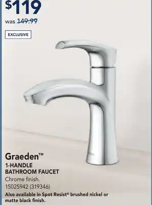 RONA Graeden 1-HANDLE BATHROOM FAUCET offer