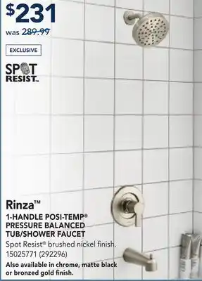 RONA Rinza 1-HANDLE POSI-TEMP PRESSURE BALANCED TUB/SHOWER FAUCET offer