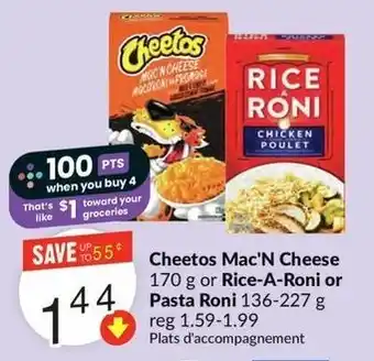 FreshCo Cheetos Mac'N Cheese or Rice-A-Roni or Pasta Roni offer