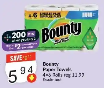 FreshCo Bounty Paper Towels offer