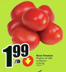 FreshCo Roma Tomatoes offer