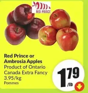 FreshCo Red Prince or Ambrosia Apples offer