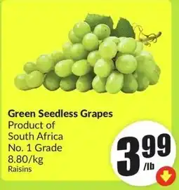 FreshCo Green Seedless Grapes offer