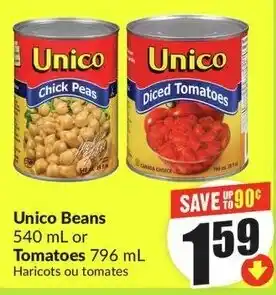 FreshCo Unico Beans Tomatoes offer