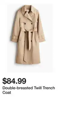 H&M Double-breasted Twill Trench Coat offer