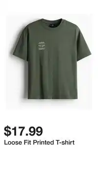 H&M Loose Fit Printed T-shirt offer