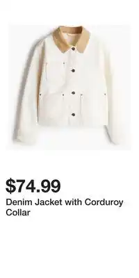 H&M Denim Jacket with Corduroy Collar offer