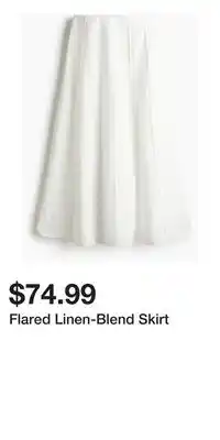 H&M Flared Linen-Blend Skirt offer