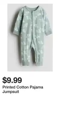 H&M Printed Cotton Pajama Jumpsuit offer