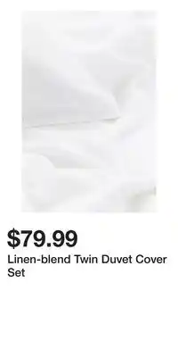 H&M Linen-blend Twin Duvet Cover Set offer