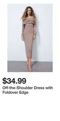 H&M Off-the-Shoulder Dress with Foldover Edge offer