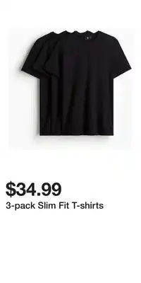 H&M 3-pack Slim Fit T-shirts offer